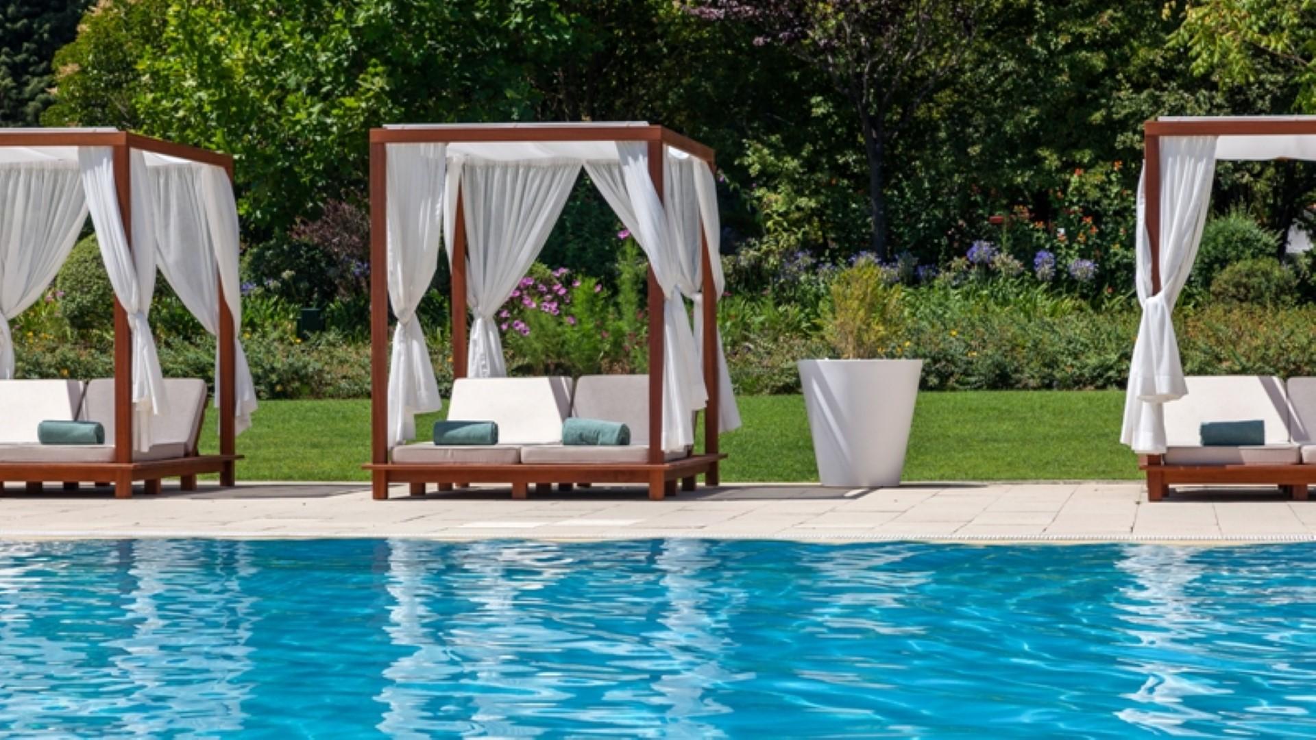 Hotel Quinta Das Lagrimas - Small Luxury Hotels Коїмбра Екстер'єр фото The swimming pool at the hotel
